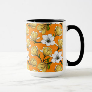Caneca Jardim de Magnolia em amarelo