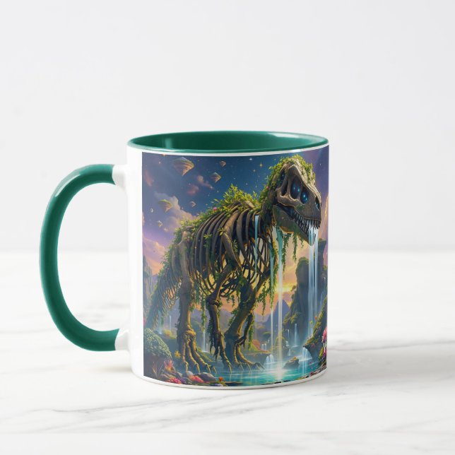 Caneca Jardim do Dinossauro Fantasy Cute Skeleton (Esquerda)