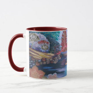 Caneca Jardim do Japão - Paisagem surreal - Mug de arte