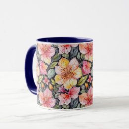 Caneca Jardim do Springtime - Padrão Foral 1 - Mug de Caf