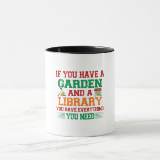Caneca Jardim e Biblioteca é tudo que você precisa