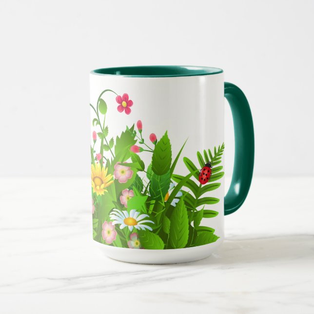 Caneca Jardim Flor (Frente Esquerda)