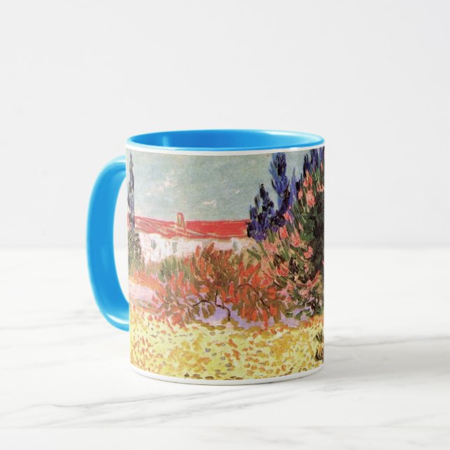 Caneca Jardim Flor de Vincent van Gogh (Frente Esquerda)