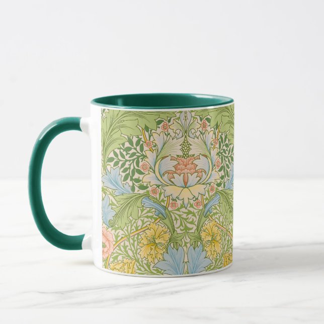 Caneca Jardim Floral Clássico Myrtle de Willam Morris (Esquerda)