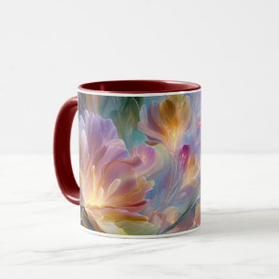 Caneca Jardim floral sonhador abstrato