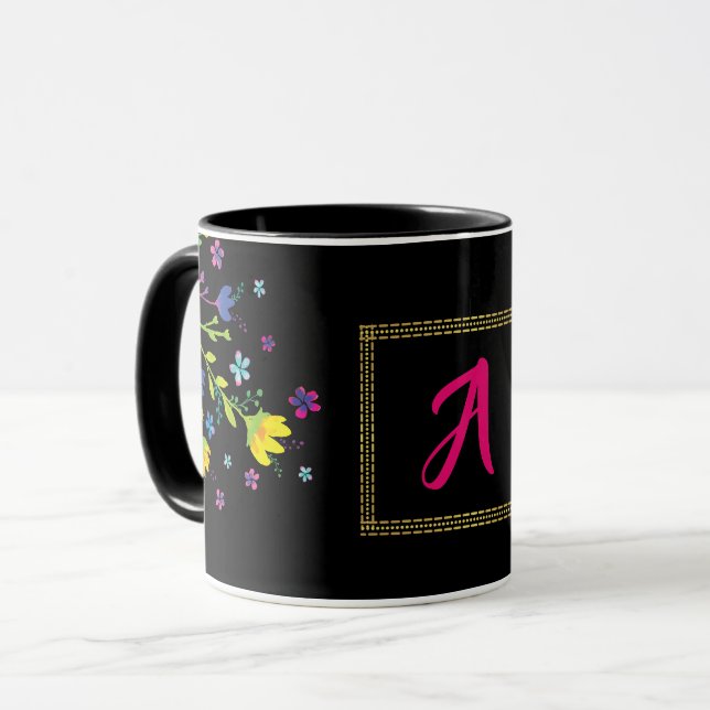 Caneca Jardim noturno mágico personalizado (Frente Esquerda)