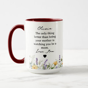 Caneca Jardim Personalizado da Mamãe Floral do Dia das