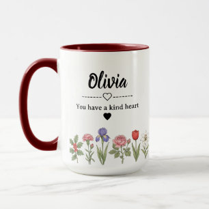 Caneca Jardim Personalizado da Mamãe Floral do Dia das