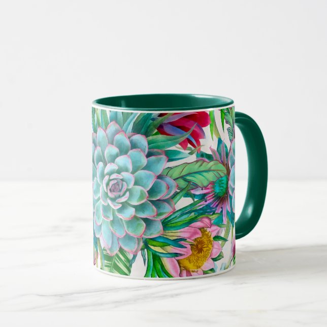 Caneca Jardim tropical (Frente Esquerda)