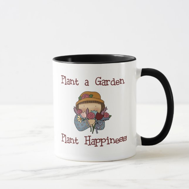 Caneca Jardinagem da felicidade da planta (Direita)