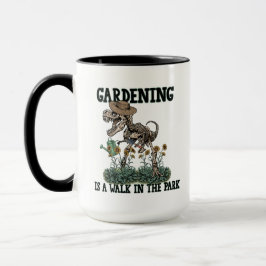 Caneca Jardinagem é uma caminhada no parque T-Rex Gardene