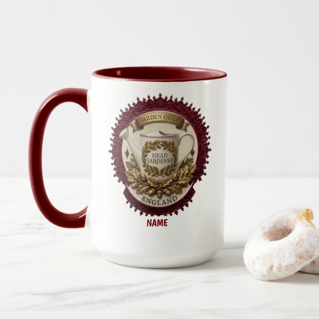Caneca Jardineiro-Chefe | Relógio de Pulso Personalizado  (Com Donut)