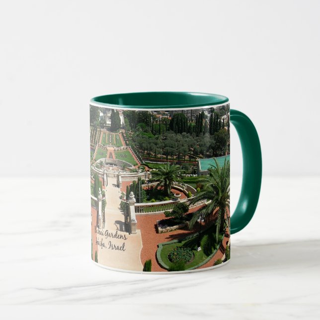 Caneca Jardins Bahai em Haifa, Israel (Frente Esquerda)