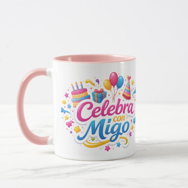 Caneca Jarra Personalizada “Celebra Conmigo” | Ideal para (Esquerda)