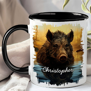 Caneca Javali junto ao Lago da Floresta