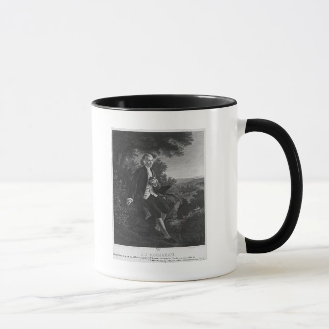 Caneca Jean-Jacques Rousseau que compor 'Emile (Direita)