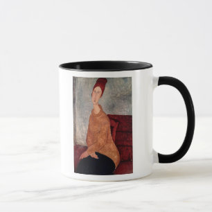 Caneca Jeanne Hebuterne em uma ligação em ponte amarela,