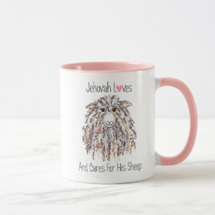 Caneca "Jehovah Ama e Cuida de Suas Ovelhas"