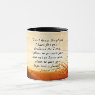 Caneca Jeremiah 29:11 "Eu sei os planos que tenho para vo