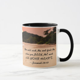 Caneca Jeremiah 29:13 Procure-me com toda a sua Bíblia ca