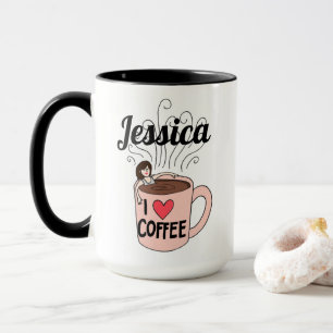 Caneca Jessica ama Café Mug