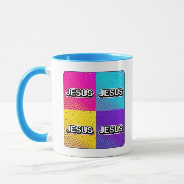 Caneca JESUS - 4 Quadrados  (Esquerda)