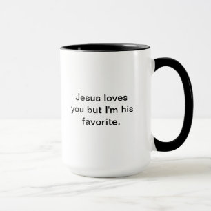 Caneca Jesus ama-o mas eu sou seu favorito
