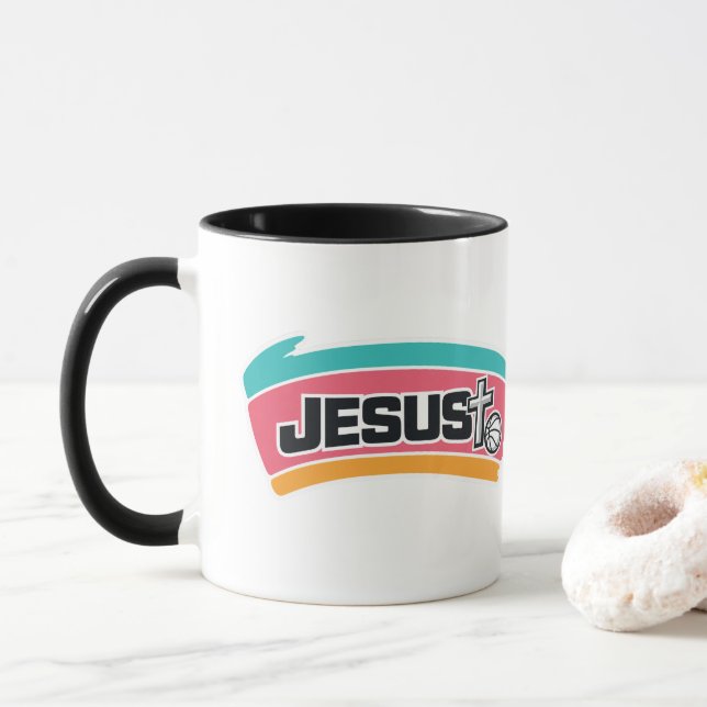 Caneca JESUS - Colorido e Esportivo (Com Donut)