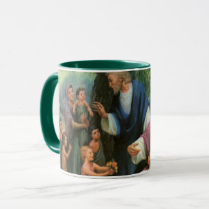 Caneca Jesus Cristo Abençoando Crianças, Religião Antiga