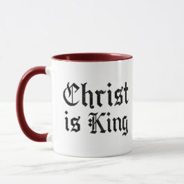 Caneca Jesus Cristo é Rei - estilo gótico grunge erosiona