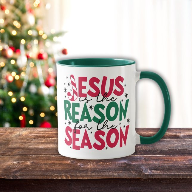 Caneca Jesus É A Razão Do Natal Da Época (Criador carregado)