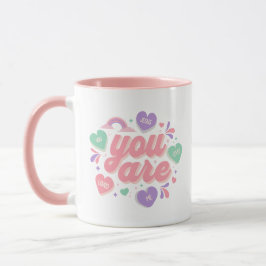 Caneca Jesus Loves You heart rainbow 