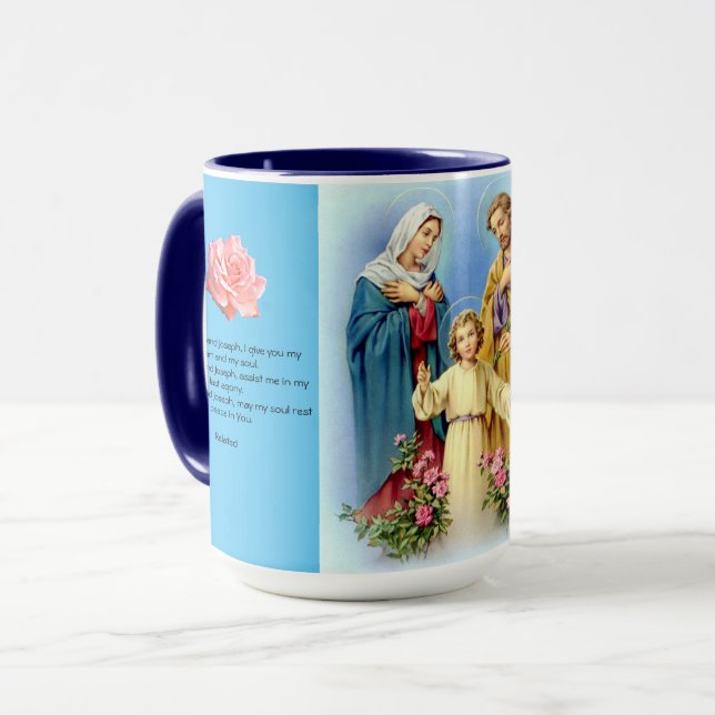 Caneca Jesus, Maria e Joseph Prayer (Frente Esquerda)