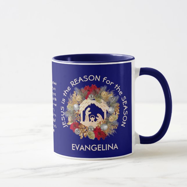 Caneca JESUS Personalizado é a razão do Natal (Direita)