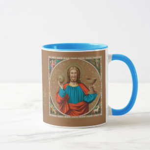 Caneca Jesus Segurando a Eucaristia (SNV 050)