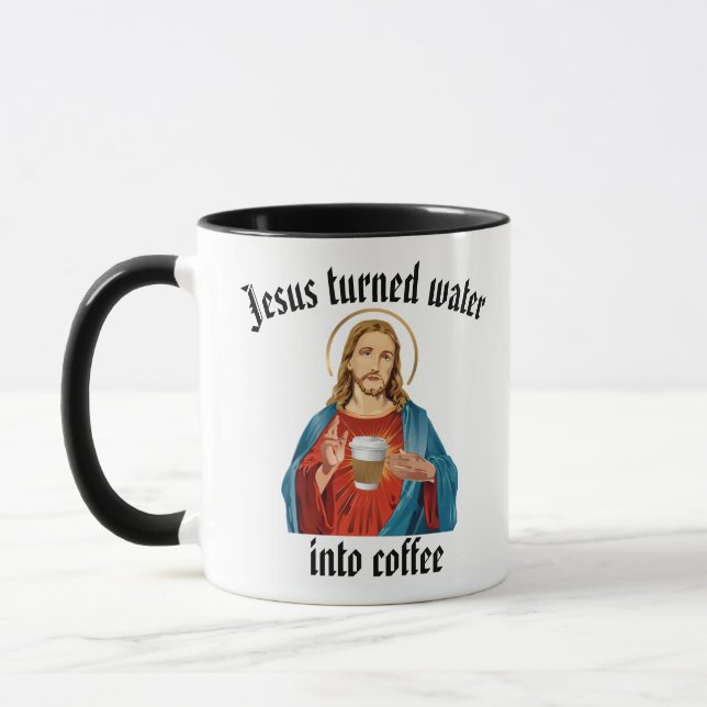 CANECA JESUS TRANSFORMOU ÁGUA EM CAFÉ (Esquerda)