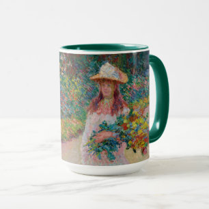 Caneca Jeune fille dans le jardin de Giverny, 1888