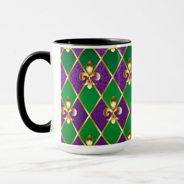 Caneca Jewelry Background Mardi Gras (Esquerda)