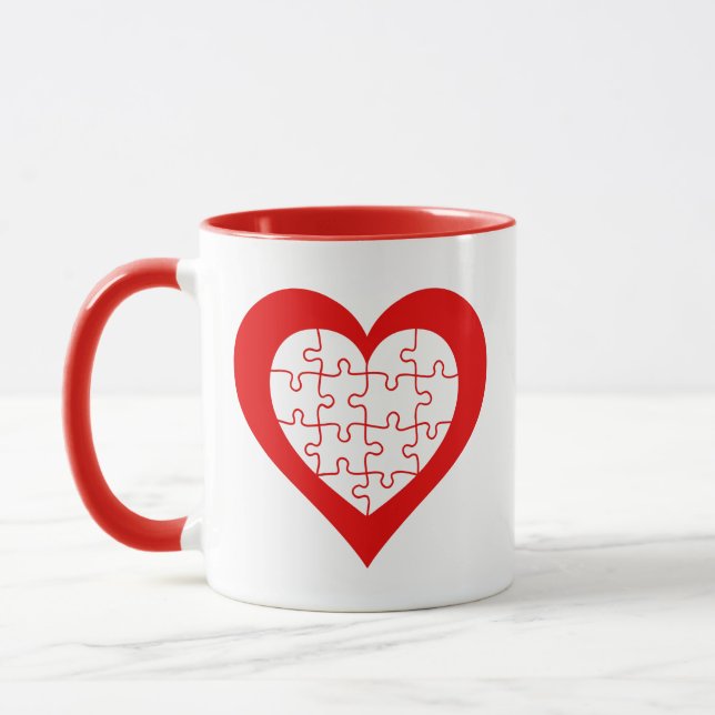 Caneca Jigsert Heart (Esquerda)