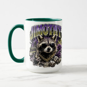 Caneca Jimothy Cool Raccoon Moda Urbana de Rua