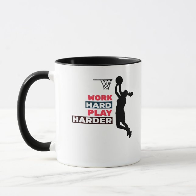 Caneca Jogador De Basquete Para Duro, Jogador De Basquete (Esquerda)