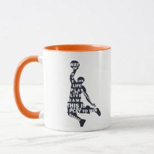 Caneca Jogador de basquetebol com cheio