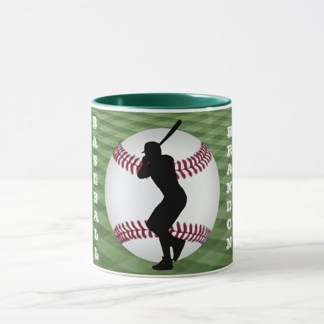 Caneca Jogador de beisebol Mug com seu nome (Centro)