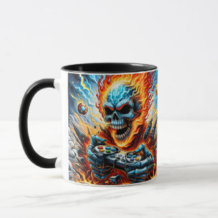 Caneca Jogador de Crânio Flamejante