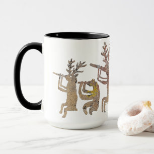Caneca Jogador de flauta dos alces do urso dos cervos