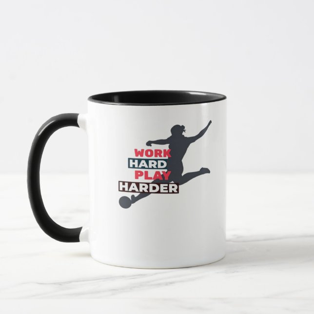 Caneca Jogador De Futebol Do Duro De Trabalho, Jogador De (Esquerda)