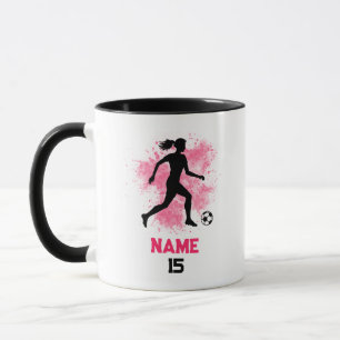 Caneca Jogador de futebol feminino personalizado