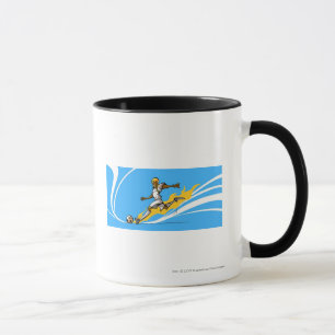 Caneca Jogador de futebol que retrocede uma bola de