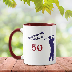 Caneca Jogador de golfe do aniversário 50