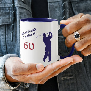 Caneca Jogador de golfe do aniversário 60